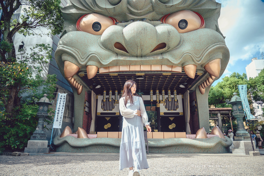 《日本大阪》難波八阪神社 巷弄中壯觀無比的獅子頭神殿、讓人吸走厄運迎來好運 @我的旅圖中 during my journey